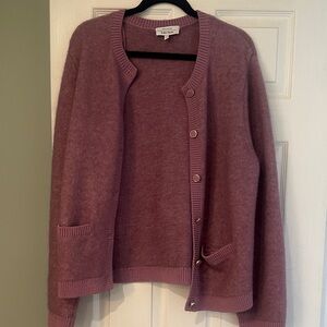 & other stories.  Brushed Knit Cardigan Sweater - Dusty Rose